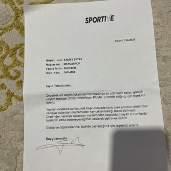 Puma Ayakkabı Ayağımı Yara Yaptı Mağduriyetim Giderilmedi