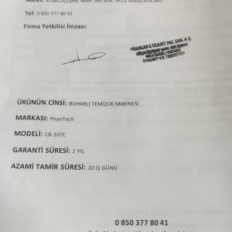 Buhar Makinesi Tutacak Kısmı Aşırı Isınıyor, Müşteri Hizmeti Yanıt Vermiyor