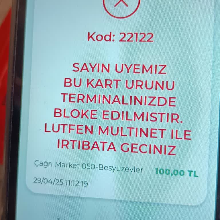 Multinet Kartta Bloke Sorunu Ve Yardım Alamama