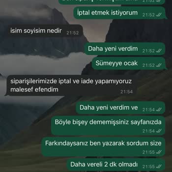 Sipariş İptal Talebim Kargoya Verilmeden Reddedildi, Mağdur Edildim