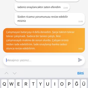 Çalışmayan Batarya İçin İade Reddi Ve Yanlış Raporlama