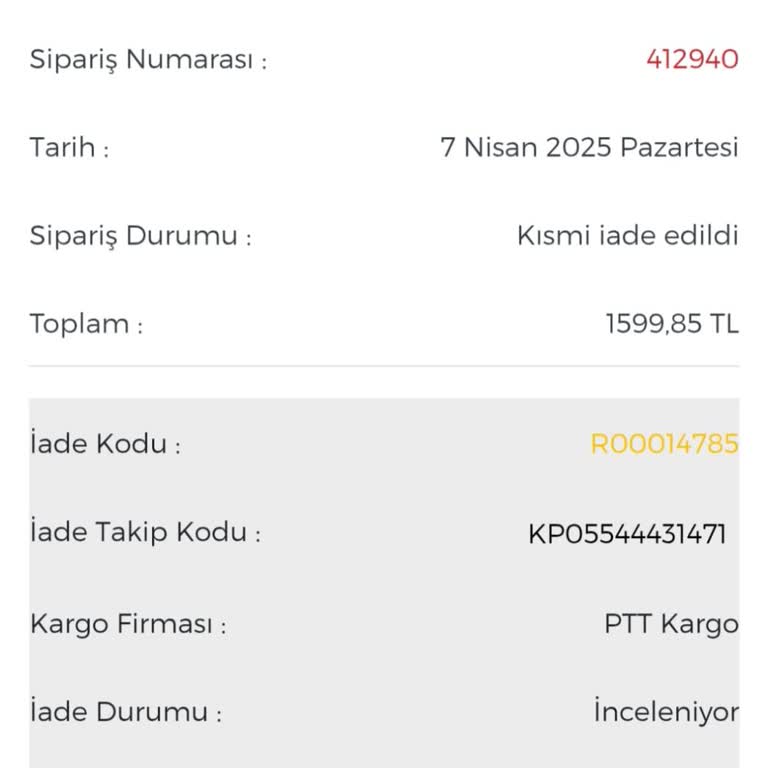 İade Ücretimin 20 Gündür Yatırılmaması