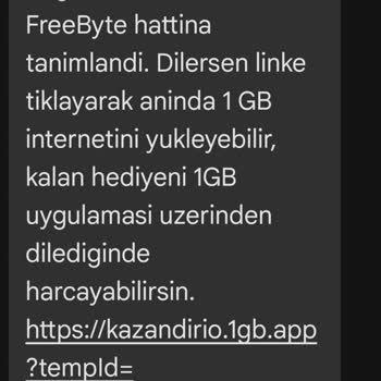 Kazandırio Kazandığım 2 GB İnternet Hattıma Tanımlanmadı Ve Bilgilendirme Mesajı Alamadım