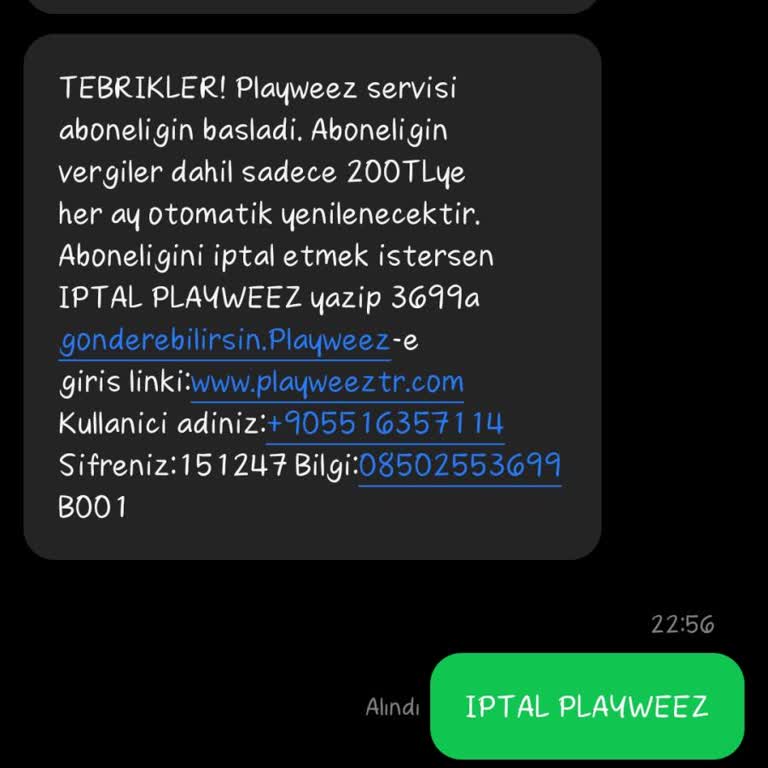 Onayım Dışında Başlatılan Playweez Üyeliği Ve Haksız Ücret Kesintisi