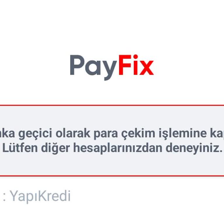 Payfix Bakiyemi Çekemiyorum, Çözüm Bekliyorum