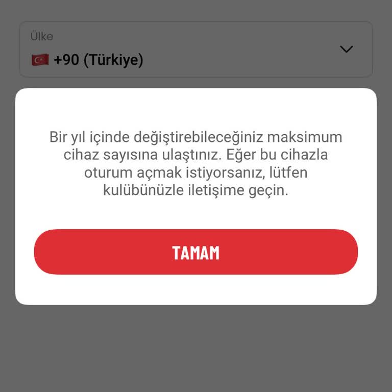 Cihaz Sınırı Nedeniyle Hesabıma Ve Salona Erişemiyorum