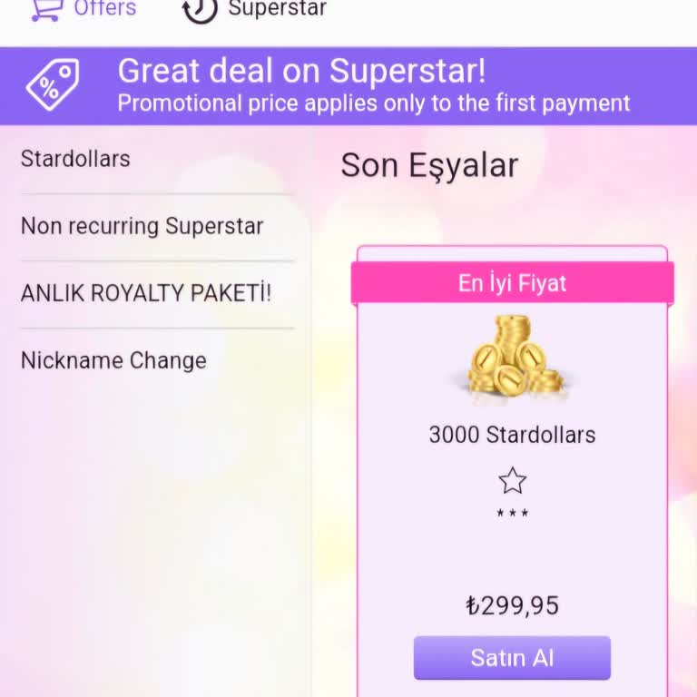 Satın Alınan Stardoll SD Paketi Hesabıma Yüklenmedi
