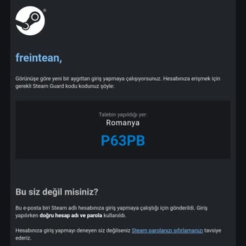 Steam Hesabım Çalındı, Bilgilerim ve Oyunlarım Tehlikede