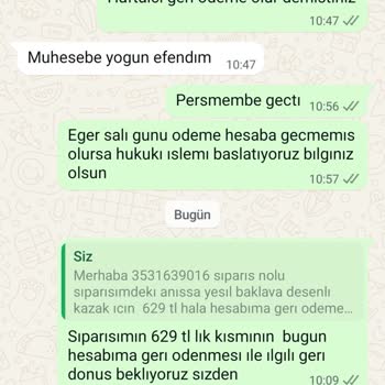 İptal Edilen Ürünün Ücreti İade Edilmiyor, İletişim Yok