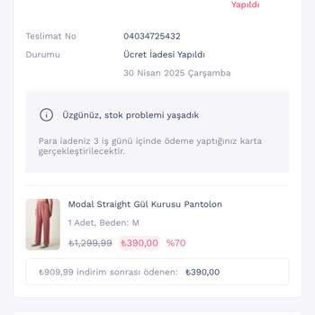 Tekrar Eden Sipariş İptali Ve Yanıltıcı Bilgilendirme Nedeniyle Mağduriyet