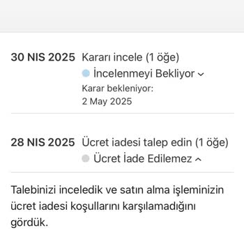 Onaysız Satın Alım Ve İade Talebinin Reddedilmesi