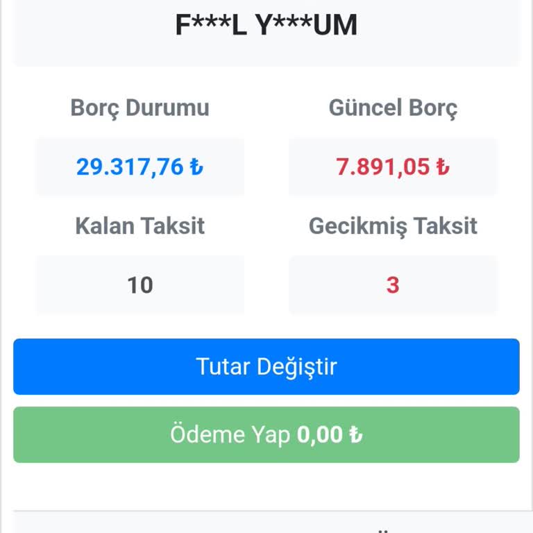 Yeni Koza Tekstil Borç Ödeme Sitesinde Kişisel Borç Bilgilerinin Gizliliği Yok