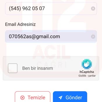 Trafik İhbar Sisteminde Form Gönderme Sorunu Yaşıyorum