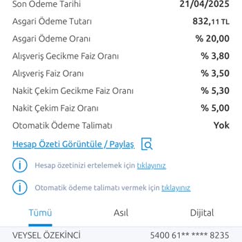 Düşük Limitli Karta Yüksek Üyelik Ücreti Mağduriyeti