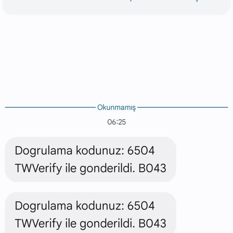Numaram İzinsiz Kullanılarak Twverify'den SMS Doğrulama Kodu Geldi