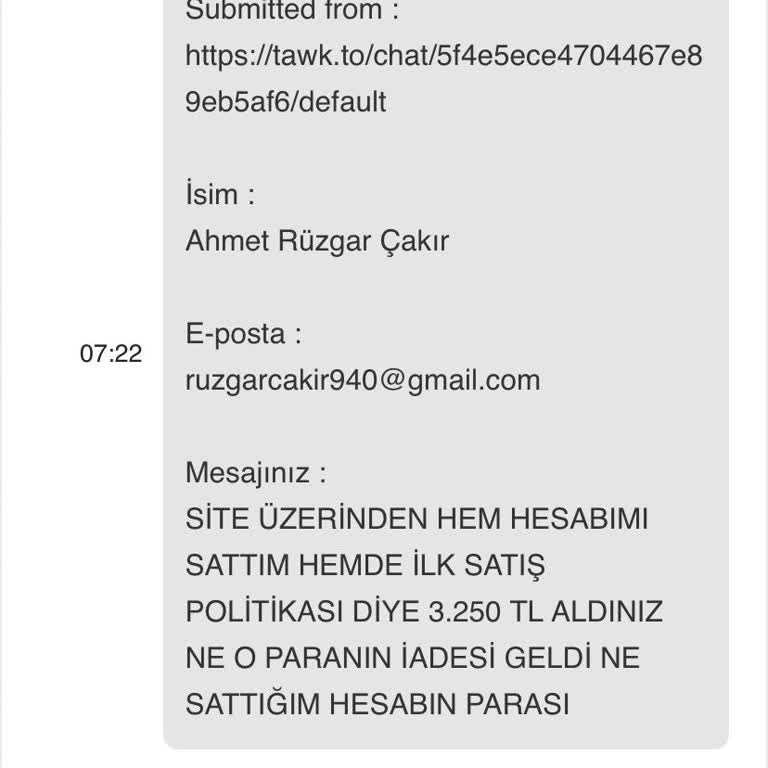Para İadesi Yapılmadı Ve Canlı Destek Sorunu