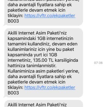 Uyurken İnternet Paketimin Hızla Bitmesi Ve Otomatik Aşım Ücretleri