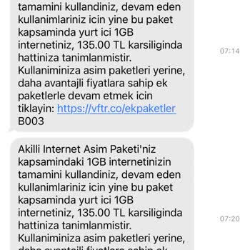 Uyurken İnternet Paketimin Hızla Bitmesi Ve Otomatik Aşım Ücretleri
