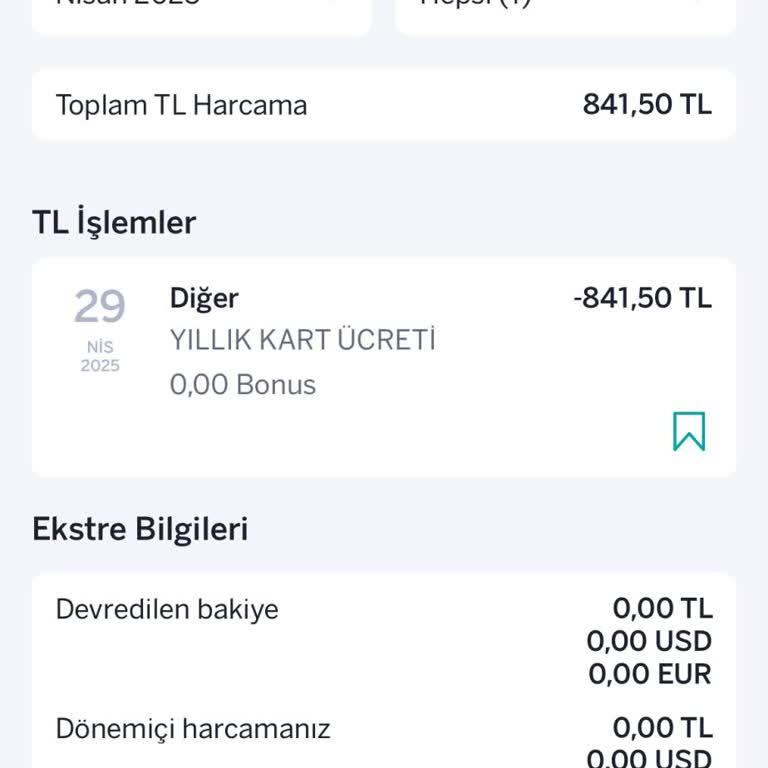 Kullanılmayan Kredi Kartına Haksız Aidat Kesintisi