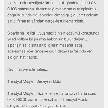 Yanlış İade Edilen Ceketlerim Kayıp, Trendyol Ve Los Ojos Sorumluluk Almıyor!