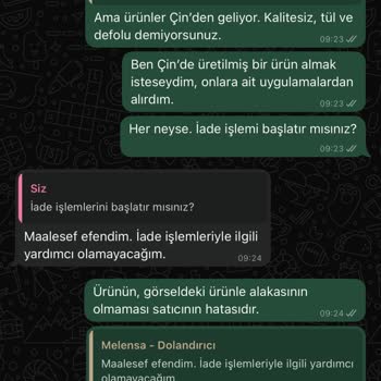 Siparişim Geç Ulaştı Ürün Farklı Çıktı İade Kabul Edilmedi