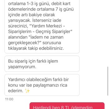 Teslim Edilmeyen Ürün Ve Yetersiz İade Süreci Nedeniyle Mağduriyet