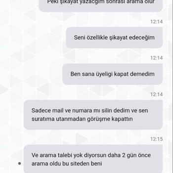 Canlı Destek İlgisizliği Ve Üyelik İptali Talebim Dikkate Alınmadı