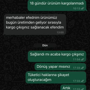 Siparişimin 20 Gündür Gönderilmemesi Ve İletişimsizlik