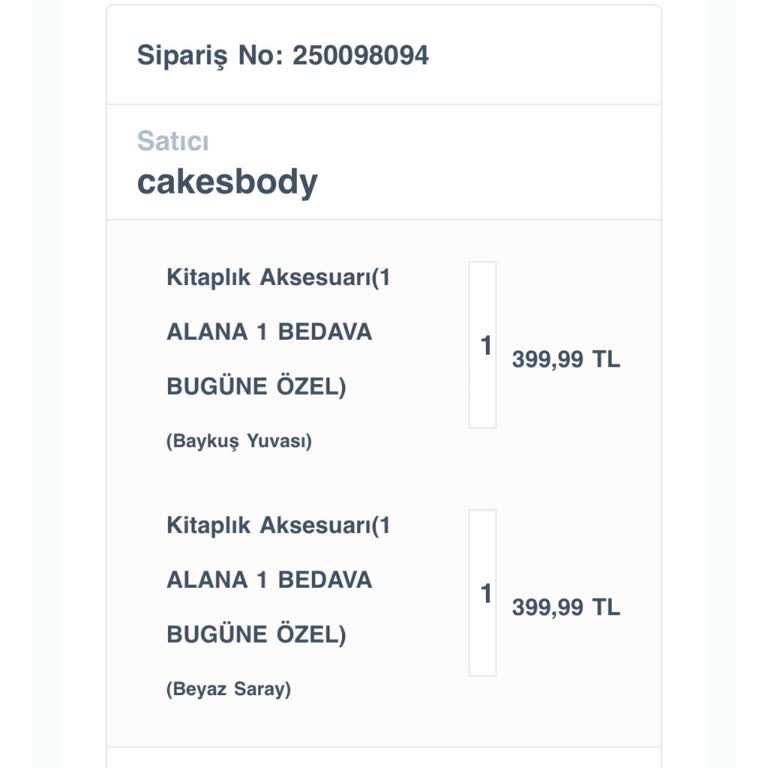 Cakesbody Sipariş Verdiğim Sitenin Kapanması Ve Ürünümün Teslim Edilmemesi