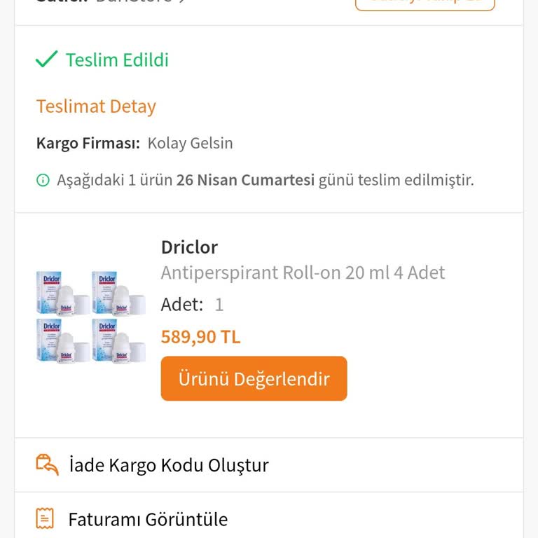 Driclor Ürününde Son Siparişimde Yaşadığım Hayal Kırıklığı