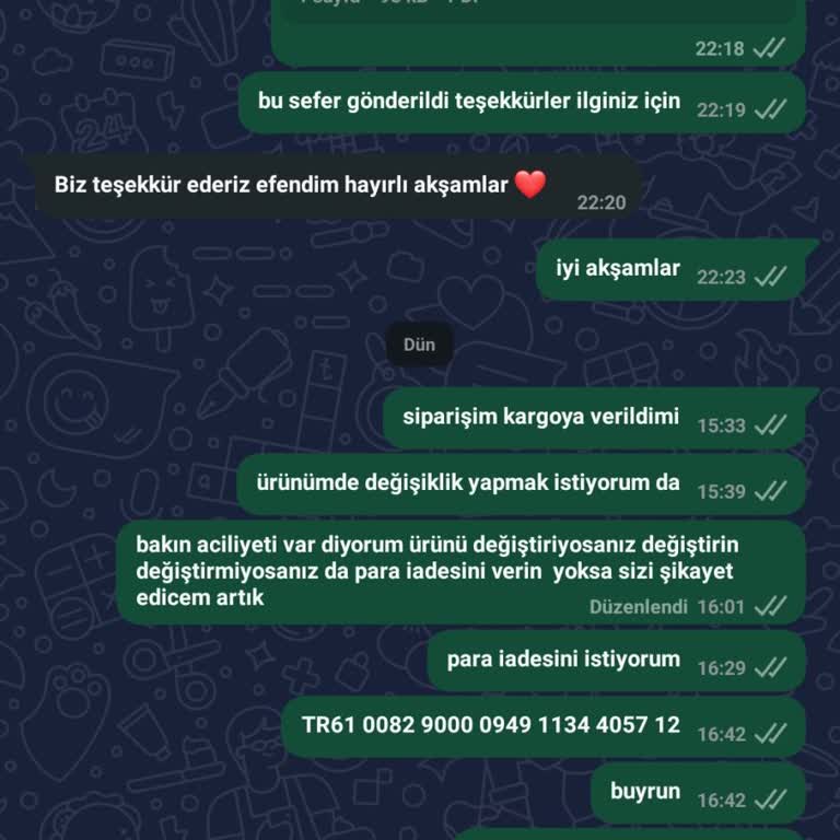 Sipariş Değişikliği Ve İade Taleplerime Yanıt Alamıyorum