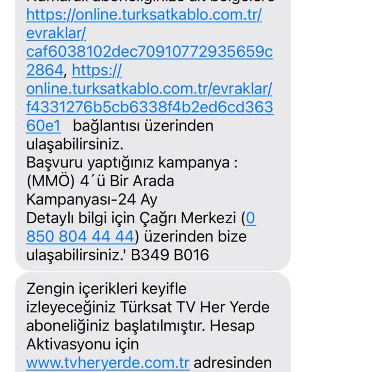 TV Paketi Kapatma Talebim Doğru Şekilde İşleme Alınmadı