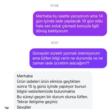 İade Sürecinde Kaba Ve İlgisiz Davranış