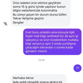 İade Sürecinde Kaba Ve İlgisiz Davranış