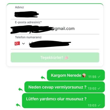 Siparişim Gönderilmedi, İletişim Kurulamıyor Ve Eksik İade Yapıldı