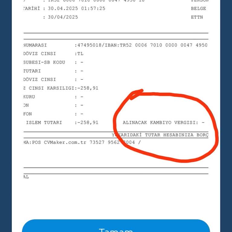 Hesabımdan Bilgim Dışında Kambiyo Vergisi Kesintisi Yapıldı