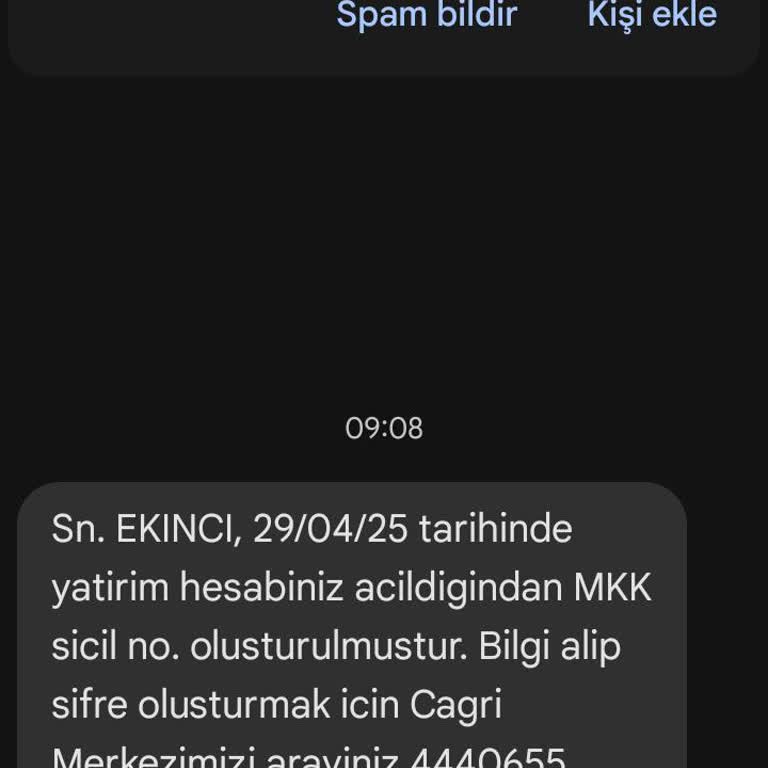 Yatırım Hesabı Açılışı Ve MKK Sicil Numarası Hakkında Bilgilendirme Eksikliği
