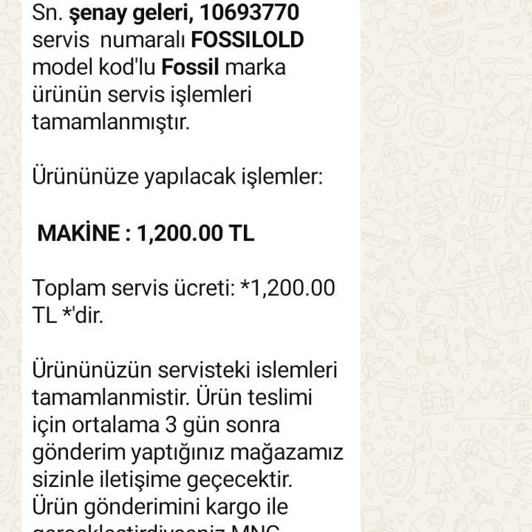 Teknik Servisten Gelen Ürün Aynı Gün Bozuldu, Parça Değişimi İçin Ücret Talep Ediliyor