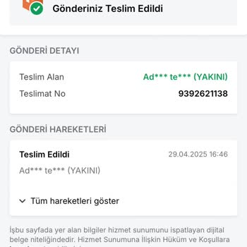 Kargom Başkasına Teslim Edildi, Güvenim Sarsıldı