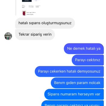 Sipariş Sonrası Ürün Gönderilmedi Param İade Edilmedi