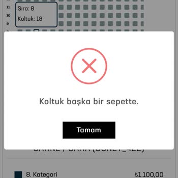Bilet Almak İçin Saatlerce Uğraştım, Koltuklar Sürekli Başkasının Sepetinde Kaldı