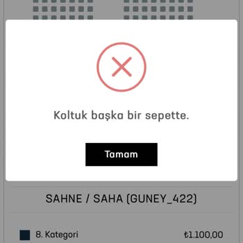 Bilet Almak İçin Saatlerce Uğraştım, Koltuklar Sürekli Başkasının Sepetinde Kaldı