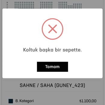Bilet Almak İçin Saatlerce Uğraştım, Koltuklar Sürekli Başkasının Sepetinde Kaldı