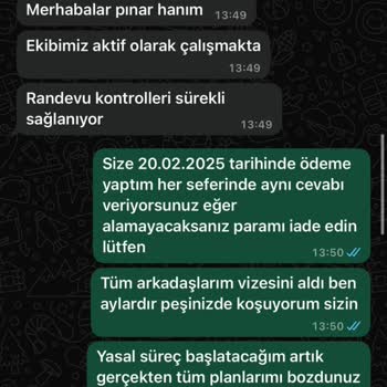 Riva Vize Danışmanlık Paramı Aldı Hizmet Vermedi İade De Yapmıyor