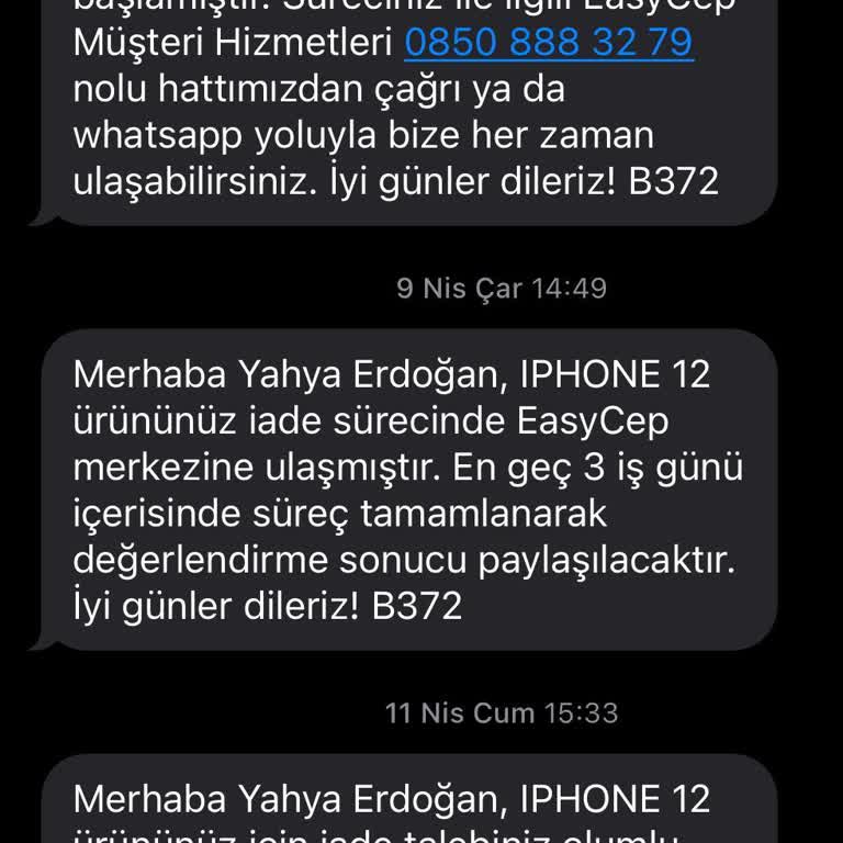 EasyCep İade Sürecinde Yaşadığım Mağduriyet