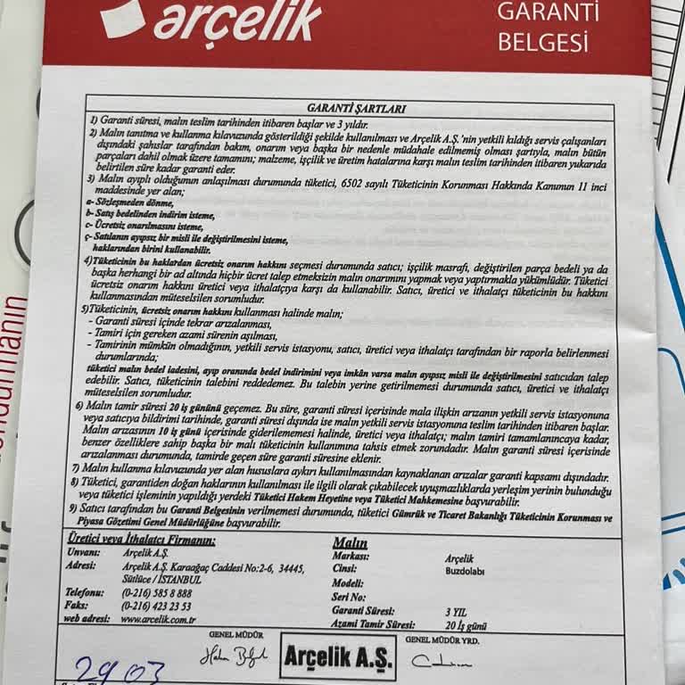 7 Yılda Arızalanan Arçelik Buzdolabı Ve Yetersiz Çözüm