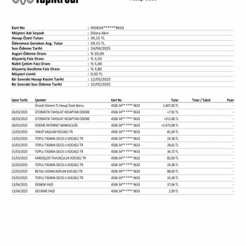 Kredi Kartı Kapatıldıktan Sonra Çıkan Ek Borç Ve Yanıltıcı Bilgilendirme