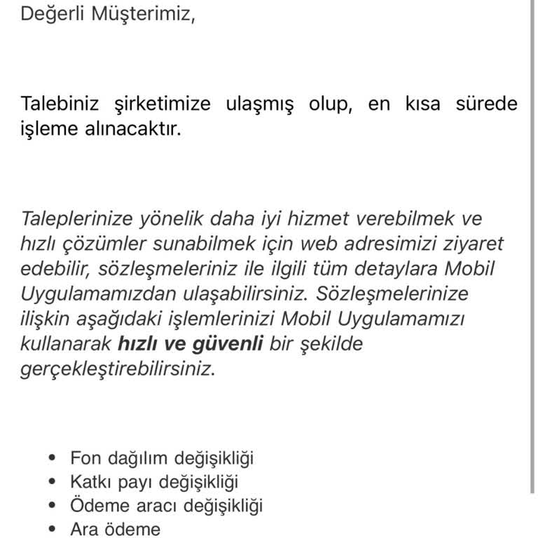Türkiye Hayat Emeklilikten Ayrılmak İçin Sürekli Engellerle Karşılaşıyorum