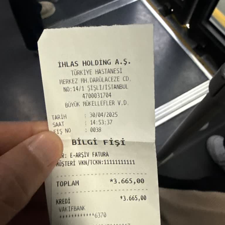 Türkiye Hastanesi'nde Beklenmedik Muayene Ücreti Şoku