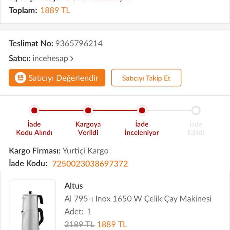 Trendyol İade Reddi Ve Müşteri Hizmetleriyle Yaşanan Sorun